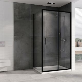 Душевой уголок ABBER Schwarzer Diamant AG30120B5-S50B5 120x50см чёрный