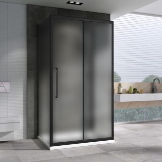 Душевой уголок ABBER Schwarzer Diamant AG30140BMH-S80BM-S80BM 140x80см чёрный