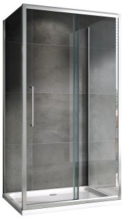 Душевой уголок ABBER Schwarzer Diamant AG30140H-S75-S75 140x75см хром