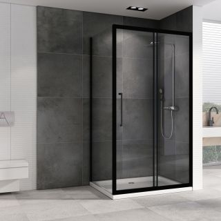 Душевой уголок ABBER Schwarzer Diamant AG30150BH-S75B 150x75см чёрный