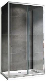 Душевой уголок ABBER Schwarzer Diamant AG30170H-S100-S100 170x100см хром