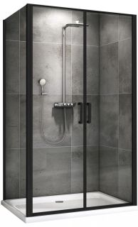 Душевой уголок ABBER Sonnenstrand 100x80см чёрный AG04100BC-S80B