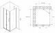 Душевой уголок ABBER Zart AG08080P-S101 80x100см хром