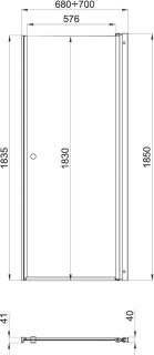 Душевая дверь Triton Уно Щ0000036860 70 см