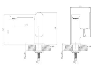 Смеситель для раковины Haiba HB12590 хром