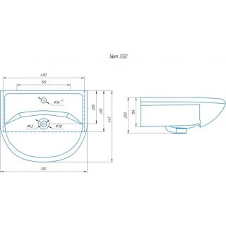 УМЫВАЛЬНИК RUNO мебельный Rosa Уют 55 (00000000153)