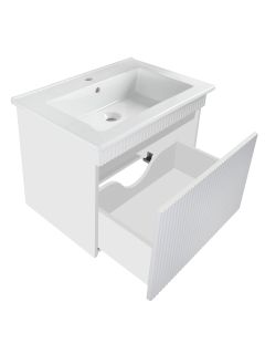 Тумба Runo Модена 65 белая под умывальник Оскар 65 (00-00002199)