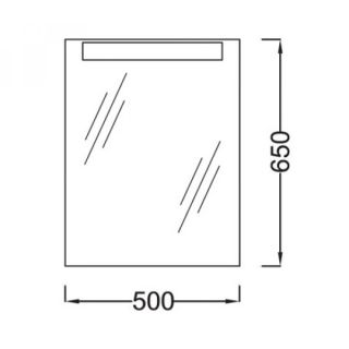 Зеркало с подсветкой 50 см PRESQU'ILE  Jacob Delafon EB1107-NF