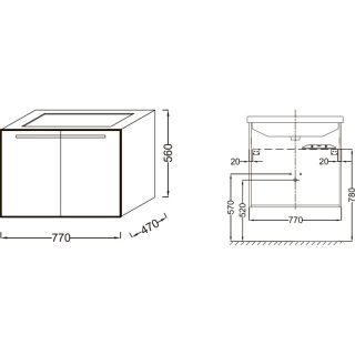 Тумба под раковину Jacob Delafon STRUKTURA EB1277-N18