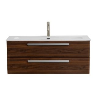 База под раковину Cezares подвесная с двумя выкатными ящиками, Орех шоколад Софт, 1200x457x500, ECO-CER-N-1200-2C-SO-NCS-P