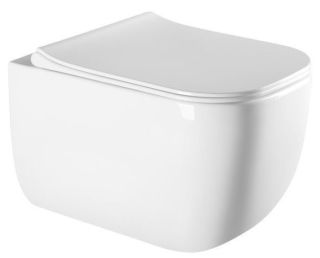 Подвесной унитаз Art&Max Monza безободковый белый AM232CHR