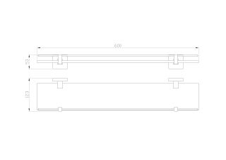 Стеклянная полка для ванной Wonzon & Woghand Polo WW-8927-DG тёмное золото