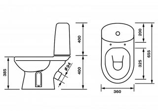 Унитаз-компакт Оскольская керамика Эльдорадо Премиум белый 41301130055