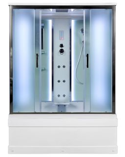 Душевая кабина AvaCan EM4515 с LED-подсветкой и гидромассажем 150x85 см