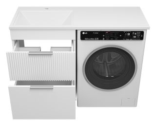 Напольная тумба под раковину Brevita Enfida ENF-07060-012Я под стиральную машину 60см белый