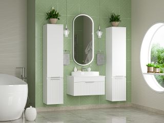 Универсальный шкаф - пенал Brevita Enfida ENF-05035-010L левый 35см белый