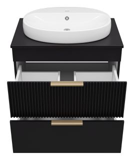Напольная тумба под раковину Brevita Enfida ENF-06070-0242Я 70см чёрный