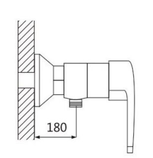 Смеситель для душа Shevanik S5016F белый/хром
