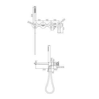 Смеситель для ванны встраиваемый Raglo R07.32 хром