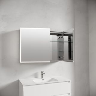 Зеркальный шкаф с подсветкой Sancos Evoke SC80100 100 см серый