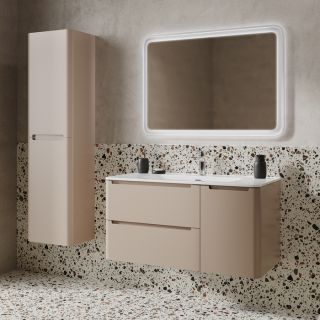 Подвесная тумба с раковиной IDDIS Edifice EDI10C0i95K 100см капучино