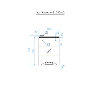 Зеркальный шкаф Style Line ЛС-000010038  "Жасмин 2 500/С", Люкс белый