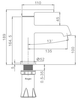Смеситель для раковины Raglo R20.10 хром