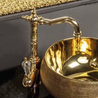 Раковина накладная Boheme золото 862