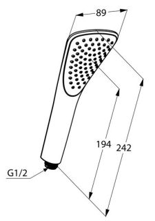 Душевая лейка Kludi Fizz чёрный матовый 6760039-00