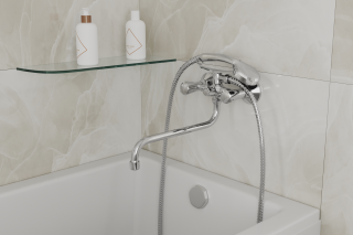 Смеситель для ванны с длинным поворотным изливом RUSH Pioneer (PI7950-51)