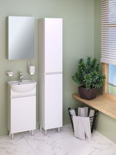 Тумба под раковину Runo белая (под умывальник Манго 40 ) Лада 40 (00-00001194)