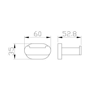 Двойной крючок для ванной Wonzon & Woghand First WW-8425-LG золото глянцевое