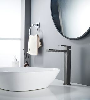 Смеситель для раковины высокий Knotlor KN-24/GMP, оружейная сталь