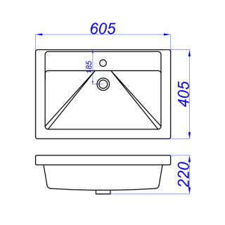 Раковина Sanita Luxe Fest WB.FN/Fest/60-C/WHT.G/S1 60.5 см
