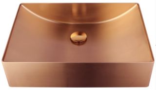 Раковина AltroBagno Futuro 001015 RaSp из нержавеющей стали медь матовая
