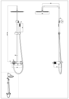 Душевая стойка Boheme Stick Linea 128-MG.3 золото матовое