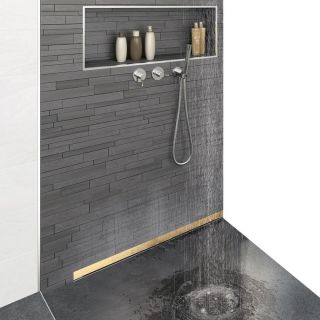 Душевой лоток Berges Wall 092157 пристенный 100см золото