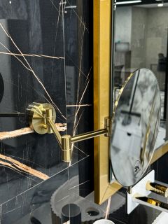 Зеркало с увеличением Boheme 508-MG золото матовое