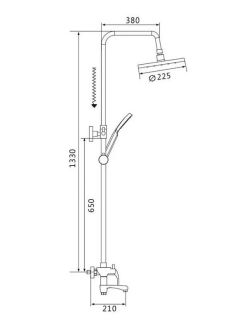 Душевая стойка Shevanik S9436 хром