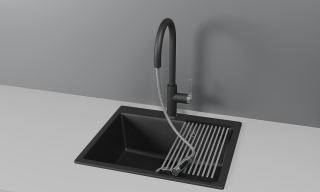 Смеситель для кухни Granula 8168, ЧЕРНЫЙ черный