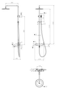 Душевая система Grocenberg GB7099NK Никель