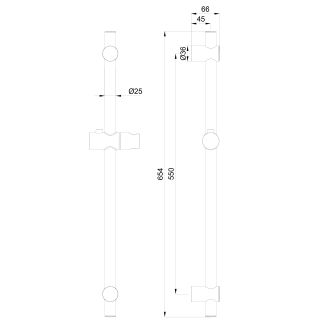 Душевая штанга WONZON & WOGHAND WW-SL04-MW, Белый матовый