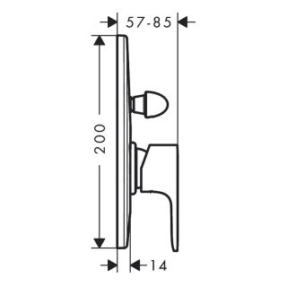 Смеситель для душа Hansgrohe Rebris E 72458000 хром