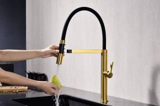 Смеситель для кухни Paulmark Leader Le214101-BG брашированное золото