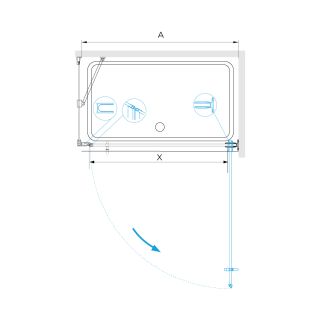 Душевой уголок RGW HO-045B (HO-011B + Z-050-2B + O-204B) 350604568-014 60x80см чёрный