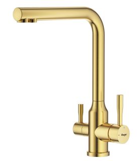 Смеситель для кухни Raglo R81.61.03 с подключением фильтра золотой сатин