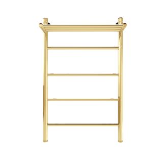 Полотенцесушитель водяной Indigo Line LLSHW80-50GDPK3 с полкой 80x50 см золото