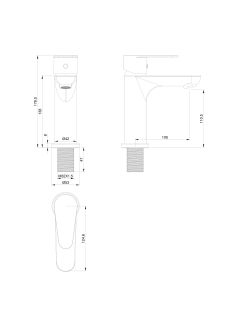 Смеситель для раковины Wonzon & Woghand Alfa WW-A40202-MW белый матовый
