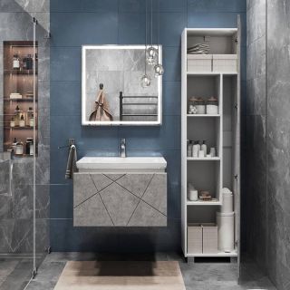 Тумба под раковину подвесная Vigo Geometry 034 70 см бетон