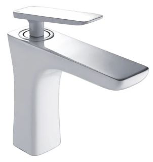 Смеситель для раковины Rose R1601F белый/хром